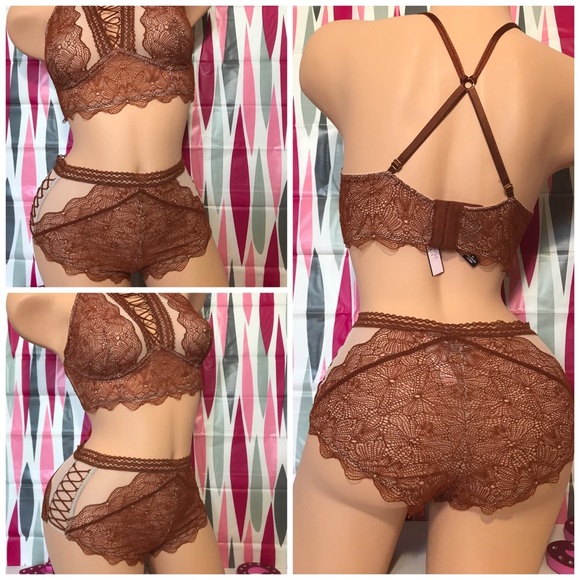 Victoria's Secret Other - Victoria’s Secret High Neck Bralette & Shortie Set